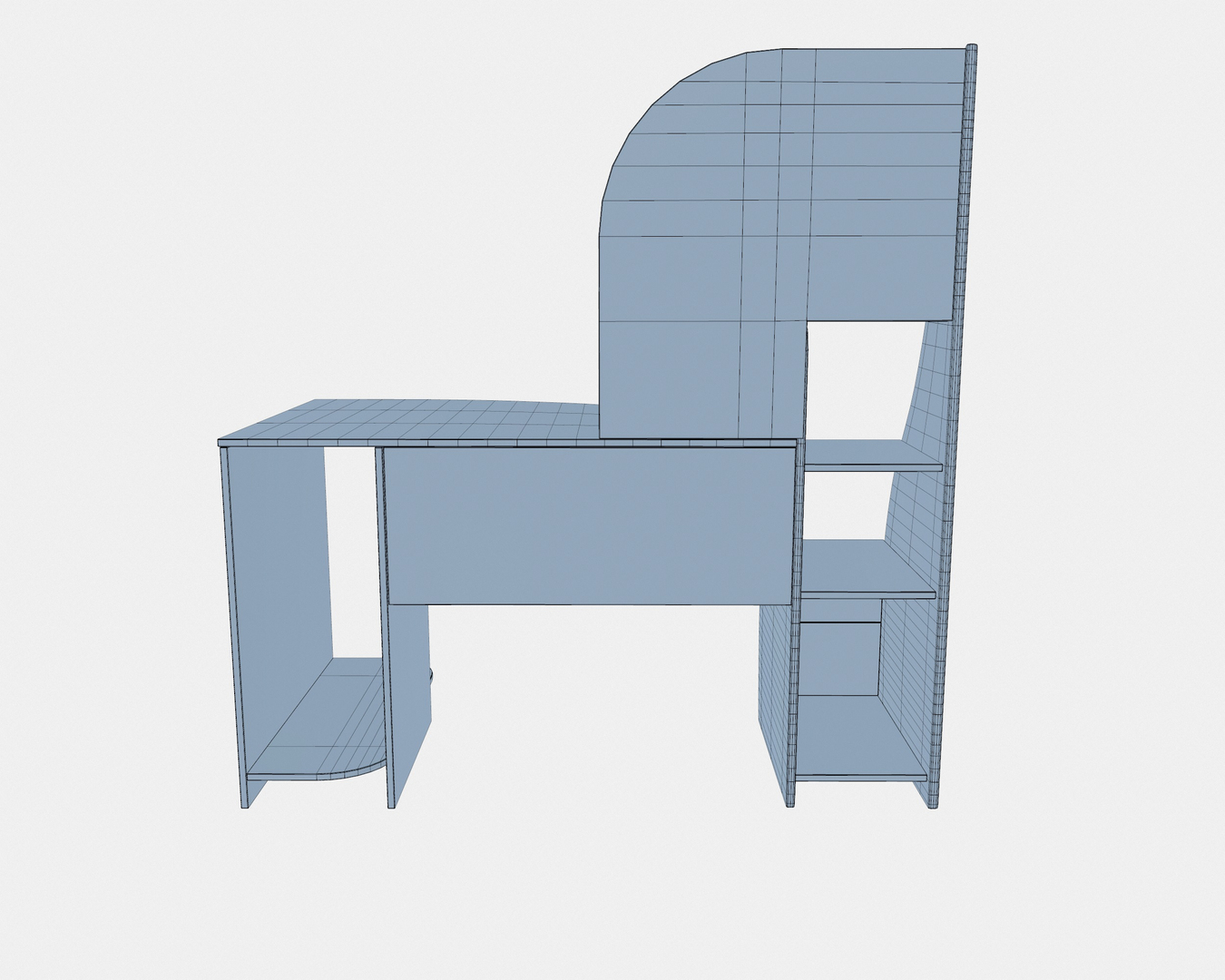 3D Computer Desk Wood - TurboSquid 1280585