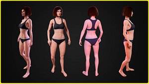 Realistic Female Base Model 3D model