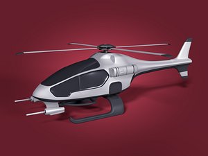 3D futuristic helicopter
