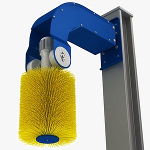 Cow Farm Spinning Brush 01 Animated 3D model