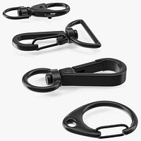 Metal Claw Clasp Black Set