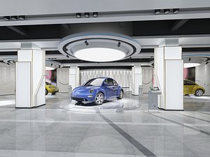 Car Showroom 02 3D model