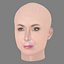 Cabeça da Elizabeth Marvel - Sem Cabelo - Cabeça de baixa poligonagem para jogos