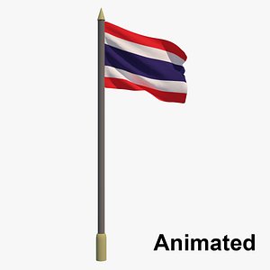 Thailand Flag - Kingdom of Thailand - Animated
