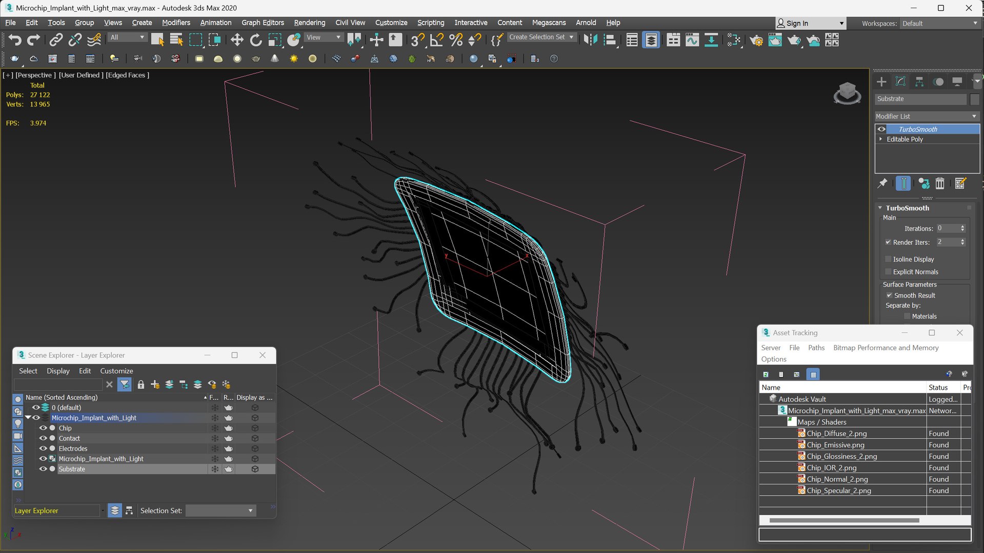 Microchip Implant With Light 3D Model - TurboSquid 2268865