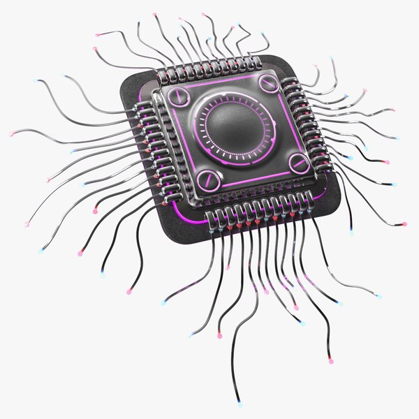 Microchip Implant with Light 3D model