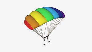 Parachute A06 Rainbow - Character Accessories Design 3D model
