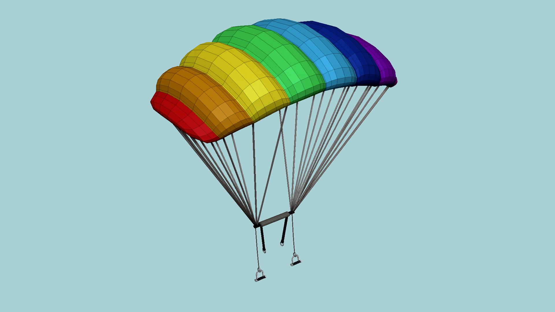 Parachute A06 Rainbow - Character Accessories Design 3D Model ...