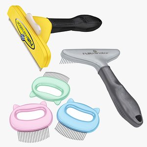 Pet Comb Collection 3D model