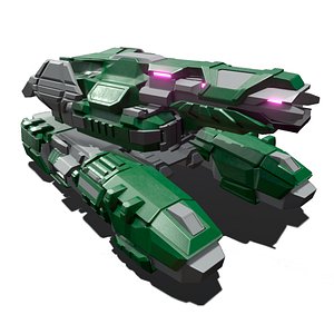 Futuristic Heavy Assault Tank 3D Model