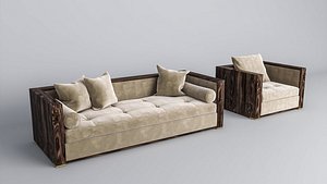 Divan Sofa and Chair 3D model