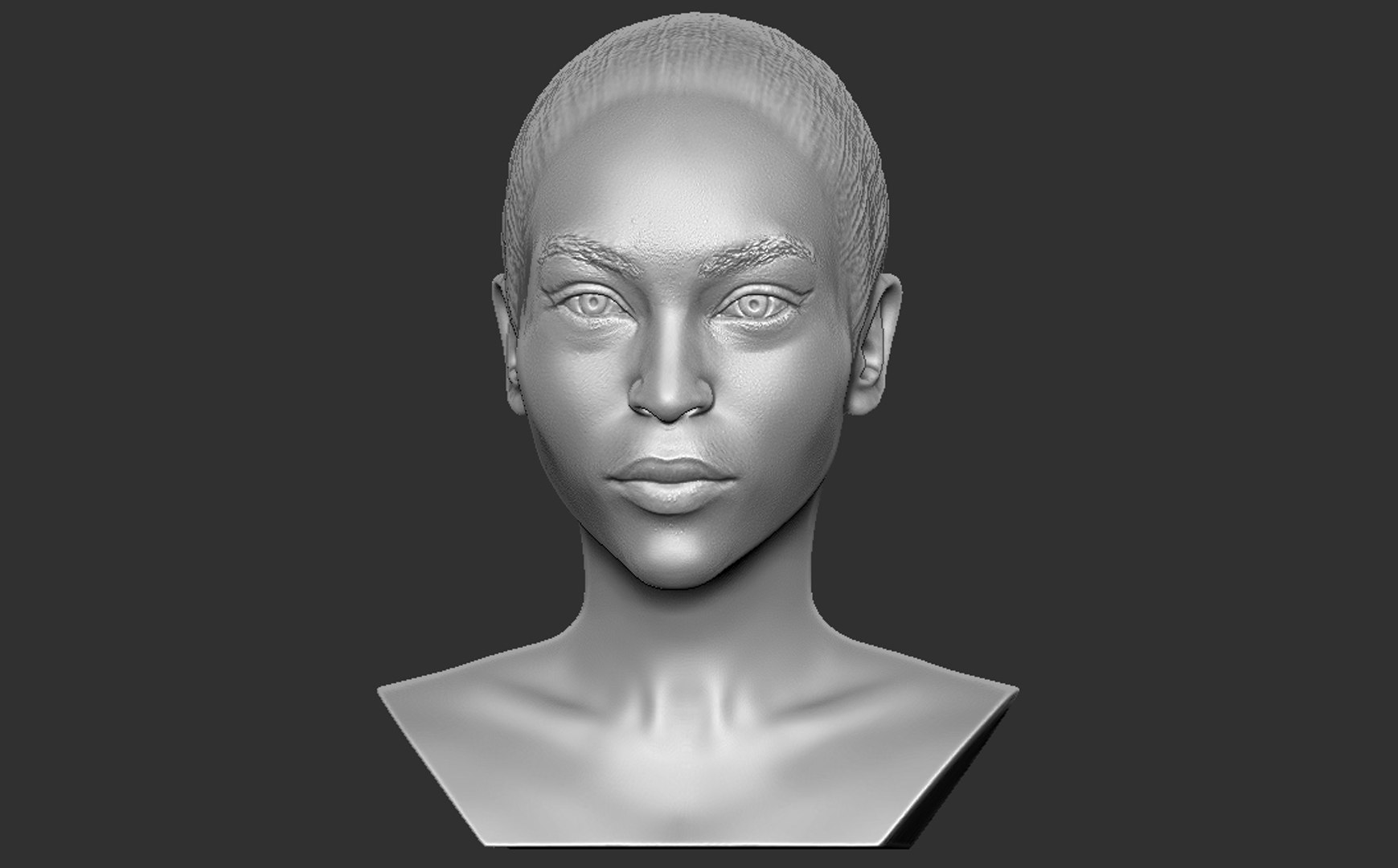 3D bust woman color printing - TurboSquid 1656706