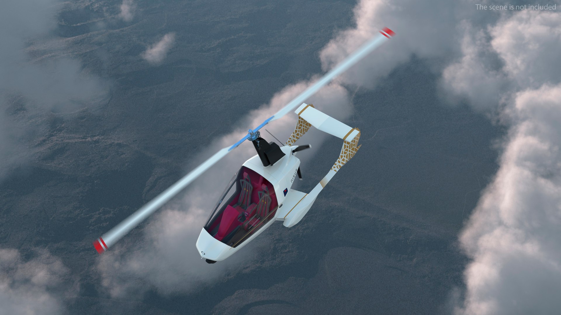 Nisus Gyroplane Rigged for Maya 3D model preview
