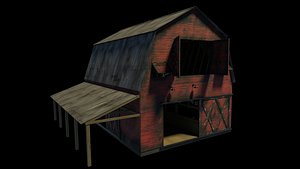 barn weathered 3d model