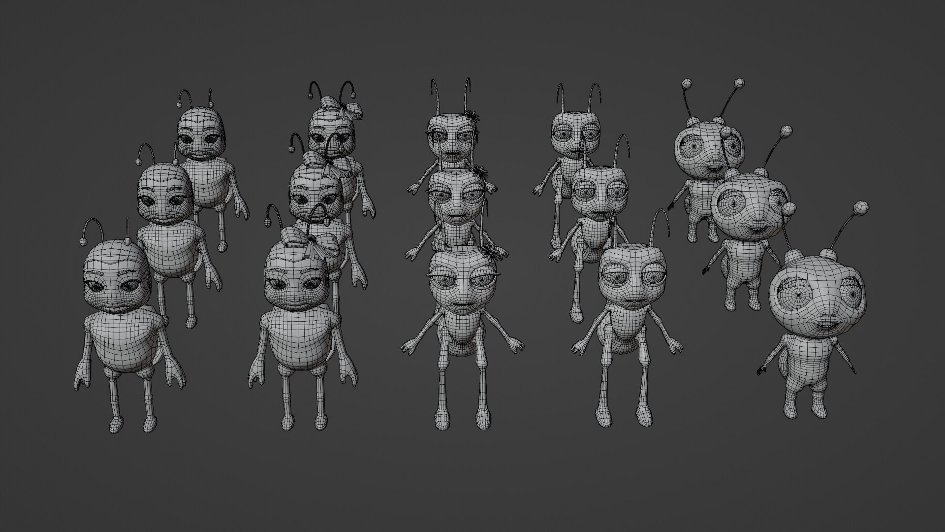 Bugs City Cartoon Town Stylized Environment With 15 Rigged Insect ...
