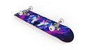 Complete Skateboard with Modern Geometric Wolf Art