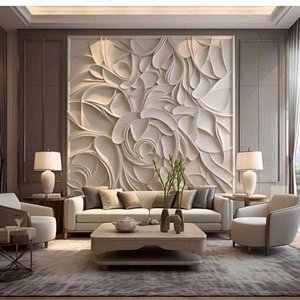 modern panel stl wall decor set wall relief art mural CNC 01