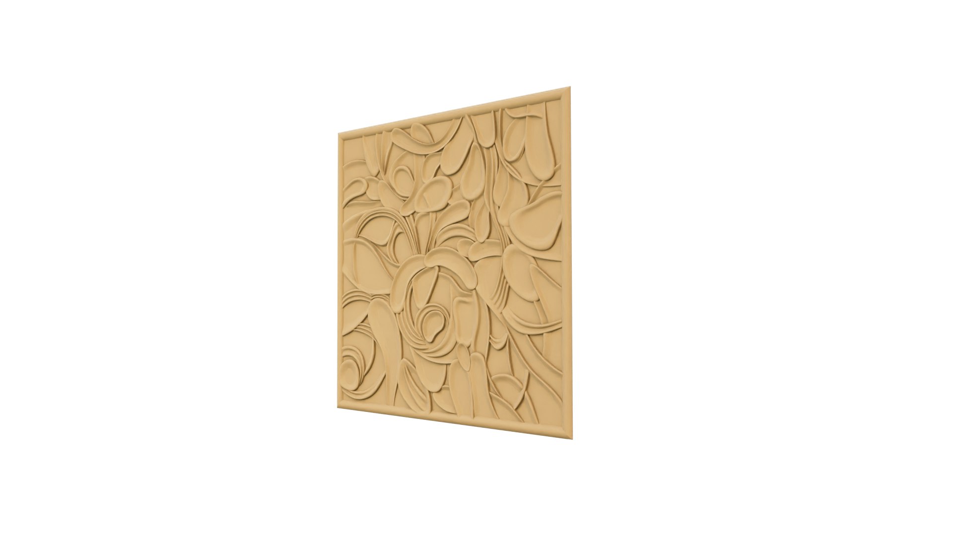 Modern Panel Stl Wall Decor Set Wall Relief Art Mural CNC 01 3D Model
