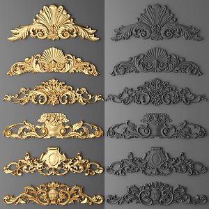 cartouches set 3d max