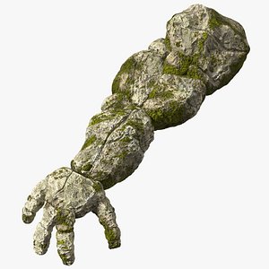 Stone Golem Hand Rigged 3D model