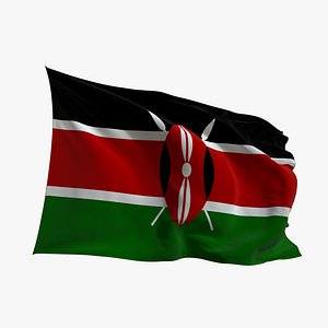 Realistic Animated Flag - Microtexture Rigged - Put your own texture - Def Kenya