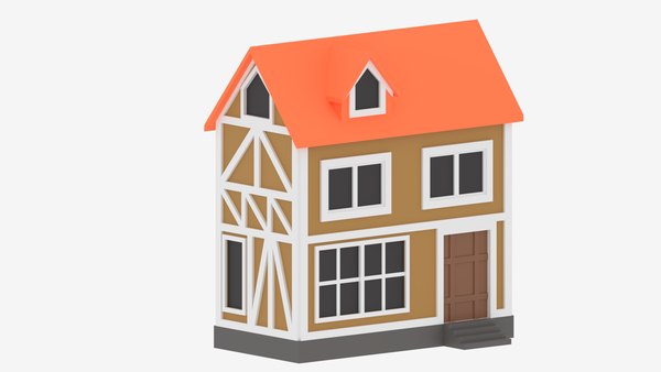  modelo 3d Casa medieval de dibujos animados