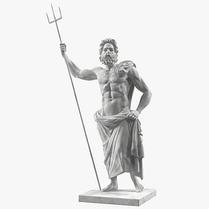 Poseidon Greek God Statue Marble