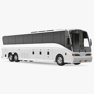 3D Charter Bus Simple Interior model