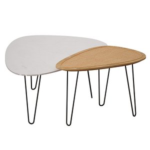 triangular coffee tables 3D model