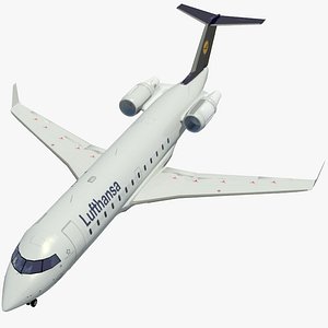 3d model jet airplane lufthansa