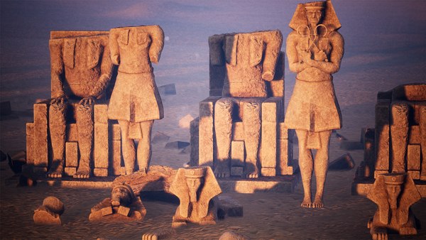 Modular Egyptian Statues 51 Assets 3D