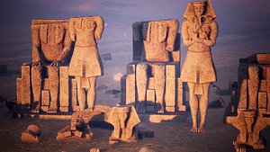 Modular Egyptian Statues 51 Assets