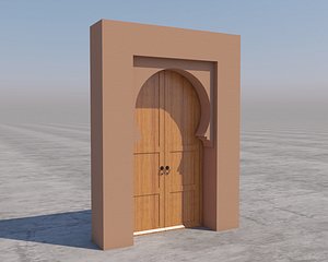 traditional moroccan door marrakech 3D model
