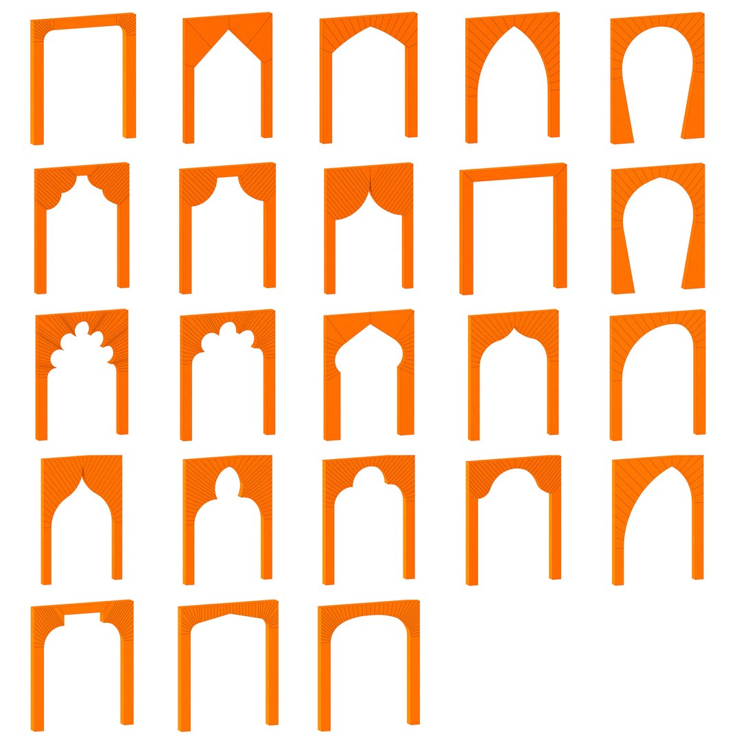 Set for creating arched structures model - TurboSquid 2000033