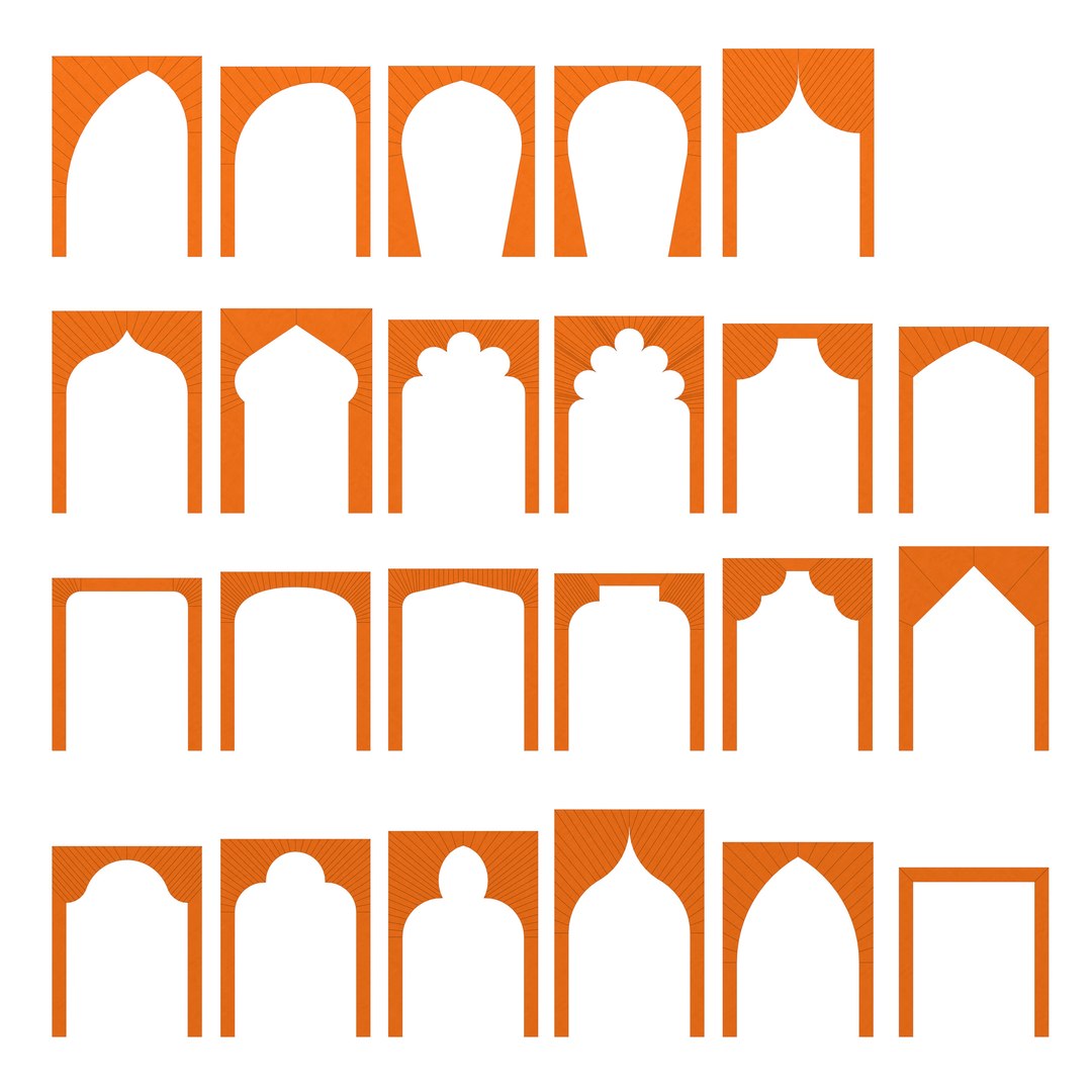 Set for creating arched structures model - TurboSquid 2000033