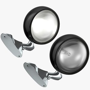 3D car search lights