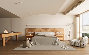 3D modern bedroom