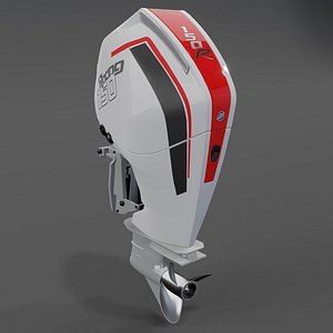 3D Mercury Racing 150R  White 3D Model