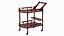 3D wooden serving trolley model