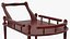 3D wooden serving trolley model