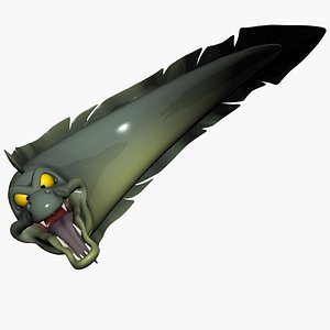 3D Cartoon Moray eel Rigged model