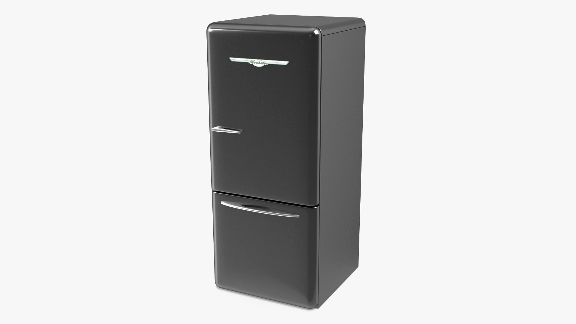 Retro Design Refrigerator 3D model preview