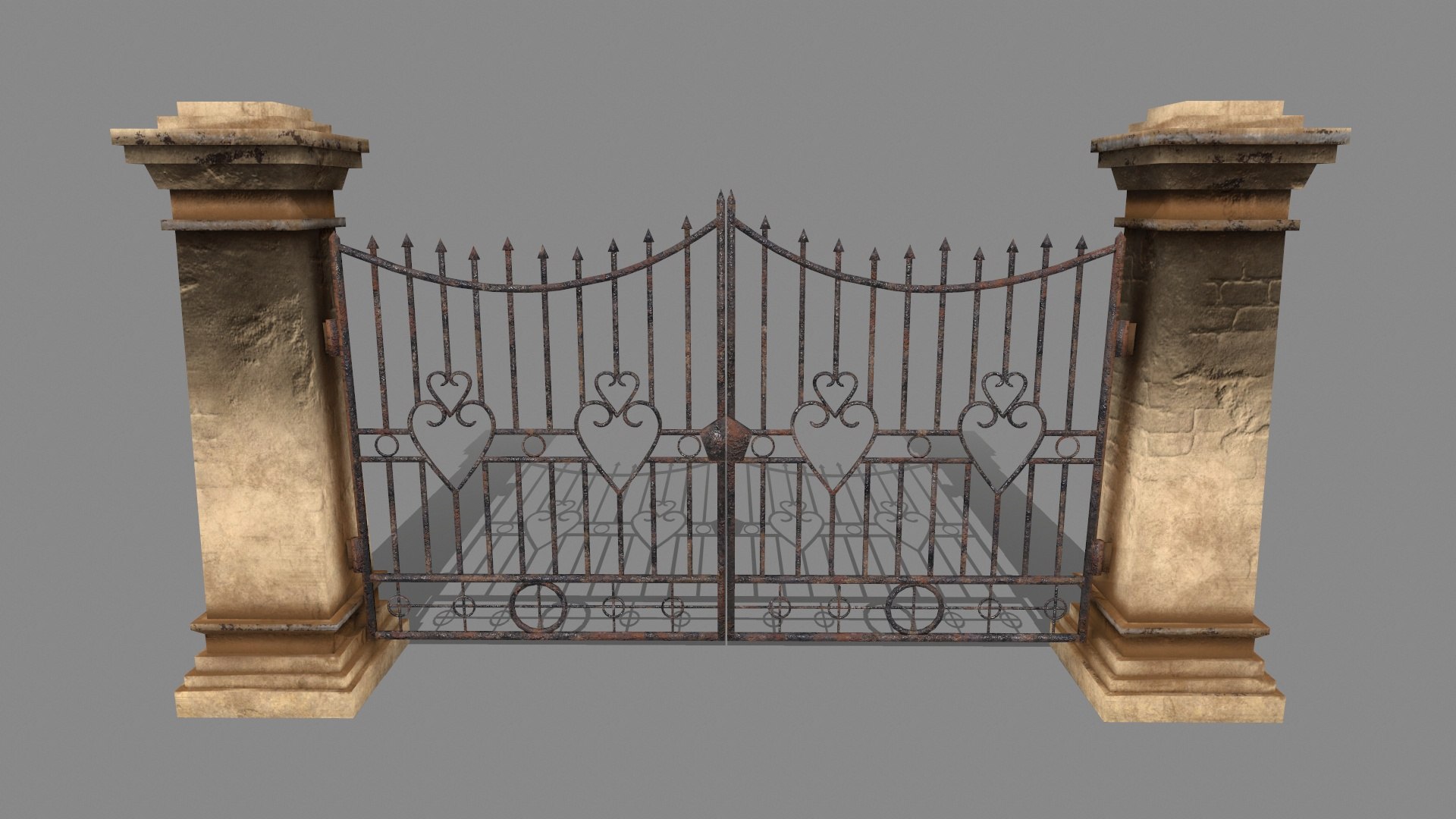 Gate Wall 3D - TurboSquid 1308670
