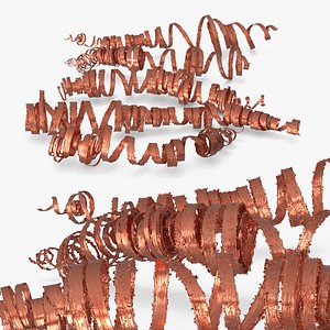 Spiral Copper Shavings from Lathe Operation