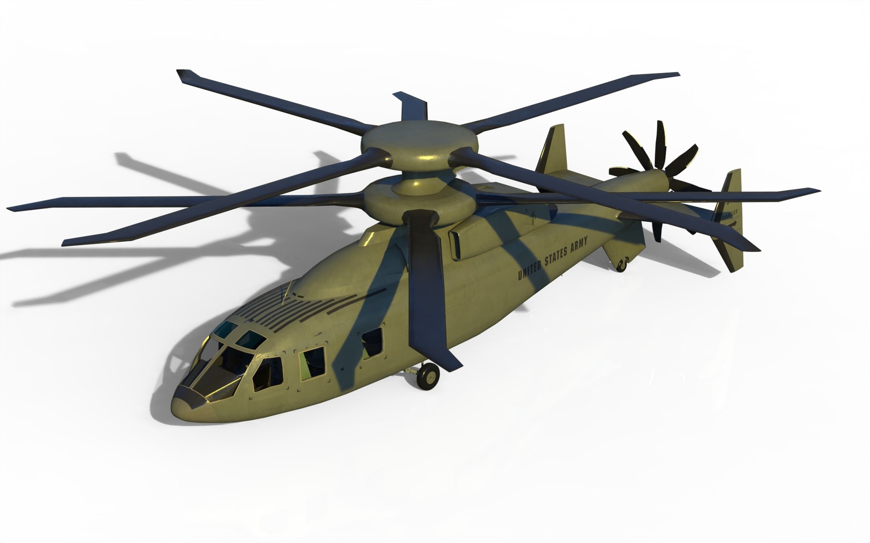 3D Sikorsky Boeing SB 1 Defiant Helicopter Model - TurboSquid 1871371