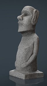 3d moai statue
