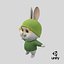 Cute Little Rabbit Cartoon
