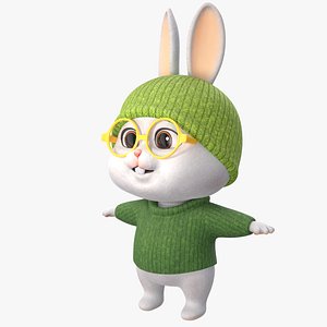 Cute Little Rabbit Cartoon