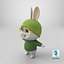 Cute Little Rabbit Cartoon