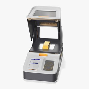 Precious Metals Analyzer with Gold Bar 3D model